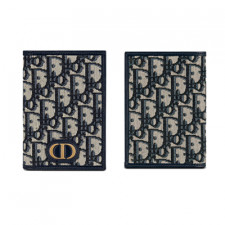 [CD] 디올 Dior Oblique 블루 자카드 30 MONTAIGNE 여권 케이스 S2095UTZQ_M928