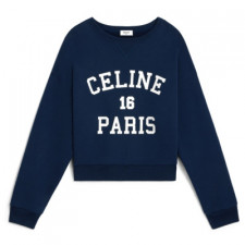 [TNN셀러] 셀린느 파리 16 로고 여성 맨투맨 크루넥 블루 Celine